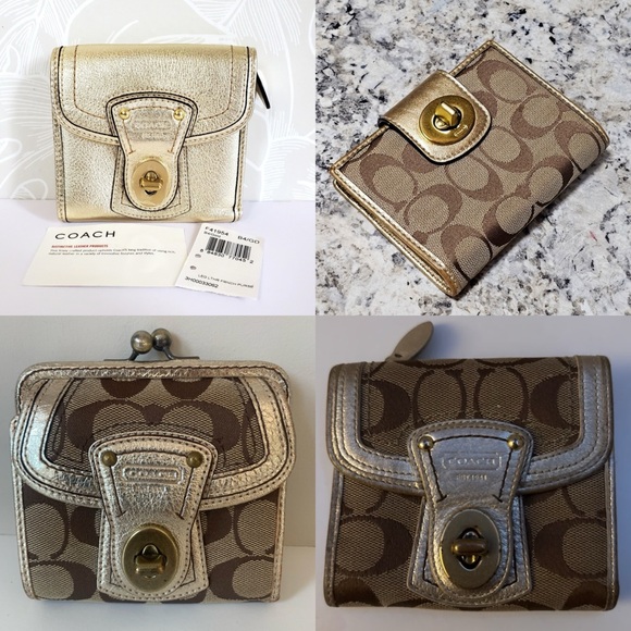 Coach Handbags - ISO: Coach Metallic Turnlock wallet